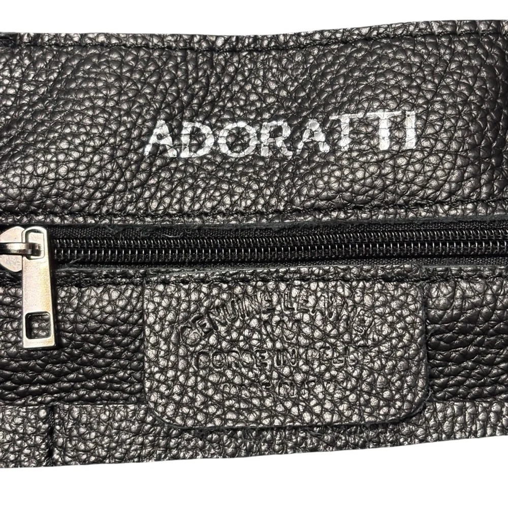 Adoratti Leather Carryall Tote Black Italian Leather NWOT Elegant Tote Bag - Picture 10 of 16